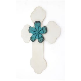 Rustic Wooden Cross Wall Décor Set of 2, White