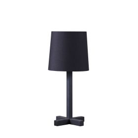 Table Lamp with Metal Cross Legged Base, Black