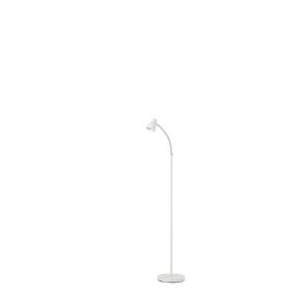 Floor Lamp with Adjustable and Bendable Gooseneck, White