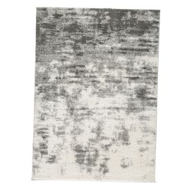 Pax 5 x 7 Modern Area Rug, Smoky Paint Design, Fabric, Medium, Cream, Gray