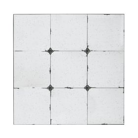 Elk 36 Inch Wall Mirror, Antique Black Square Metal Frame, Baroque Style