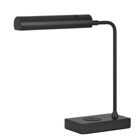 Dyna 18 Inch Integrated LED Desk Lamp, Wireless USB Port, Matte Black