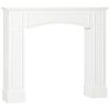 29" Modern Fireplace Mantel Surround Mantels for Fireplace with Decorative Geometric Pattern, White