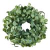 VEVOR Artificial Decorative Wreath, 26 in, Green, Decorated with Eucalyptus Leaves, Berries, Thorny Stems