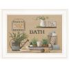 Trendy Decor 4U "Farmhouse Bath II" Framed Wall Art, Modern Home Decor Framed Print for Living Room