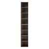 8-Tier Media Tower Rack, CD DVD Slim Storage Cabinet with Adjustable Shelves, Tall Narrow Bookcase Display Bookshelf for Home Office