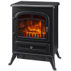 Fireplace Stove, Electric Fireplace Heater with Realistic LED Flames and Logs, 725W/1450W, Black