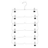 (3 pack) 6-Tier Pant & Skirt Hanger, Heavy Duty Chrome Metal, Space Saving, 1 Count