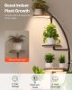 VEVOR Plant Stand Indoor with Grow Lights, 65.5 in Tall 7-Tiered Lighted Plant Shelf, 2 Pack Metal Corner Plants Holder, 3 Timer & 10 Brightness
