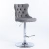 Furniture,Swivel Velvet Barstools Adjusatble Seat Height from 25-33 Inch