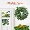 VEVOR Artificial Decorative Wreath, 26 in, Green, Decorated with Eucalyptus Leaves, Berries, Thorny Stems