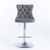 Furniture,Swivel Velvet Barstools Adjusatble Seat Height from 25-33 Inch