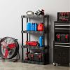 Black Plastic 4-Tier 56.2" H x 30"" W x 13.8" D, 280lb Total Capacity