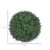 2 PCS 16.5" Topiary Balls Lavender Topiary Plants, Faux Topiaries Indoor Outdoor Fake Plants for Home Decor