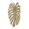 18.9x13.4x1.4" Gold Monstera Leaf Wall Décor