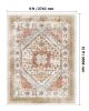 VEVOR Area Rug, 9 x 12 ft Large Washable Rug, Non-Slip and Tear-Resistant Soft Carpet, Pet & Child Friendly Vintage Area Rugs, Indoor Mat for Bedroom