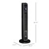 2-In-1 Portable Electric Tower Heater, Oscillating Space Heater for Indoor Use with Remote Control, 8H Timer, Three Heating Modes(High, Low, Fan)