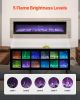 VEVOR 72 inch Electric Fireplace, Wall Mounted Recessed Fire Place with Remote Control, Timer, 1500W, Adjustable Flame Color Brightness, Touch Screen