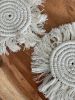 Macramé Drink Coasters; (7inch)