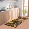 Printed Absorbent & Non-Slip Door Mat - Durable Polyester Carpet with "Kitchen" Design, Ideal for Bathrooms, Hallways, Living Rooms