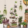 Plant Stand Indoor, 8 Tier 62" S-Shaped Plant Shelf, Corner Plant Rack for Multiple Plants, Carbonised Finish